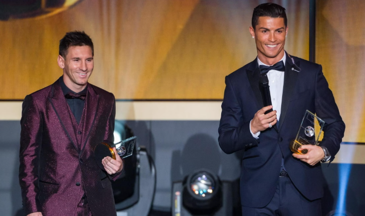 Cristiano Ronaldo supera ampliamente a Messi en votación por el Balón de Oro de todos los tiempos